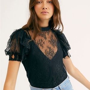 Free People Secret Admirer Top-Worn Once!